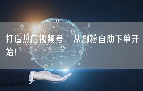 打造热门视频号，从刷粉自助下单开始！