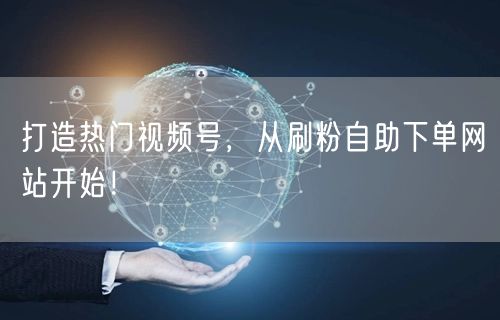 打造热门视频号，从刷粉自助下单网站开始！
