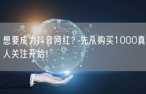 想要成为抖音网红？先从购买1000真人关注开始！