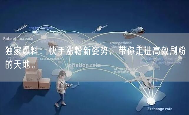 独家爆料：快手涨粉新姿势，带你走进高效刷粉的天地。